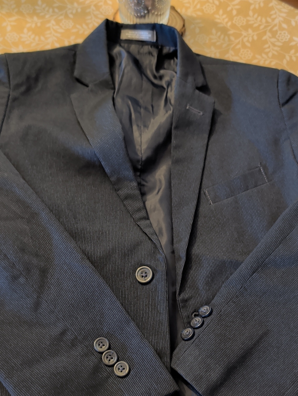 Kids Van Heusen Navy Pinstripe Blazer - Two-Button Suit Jacket